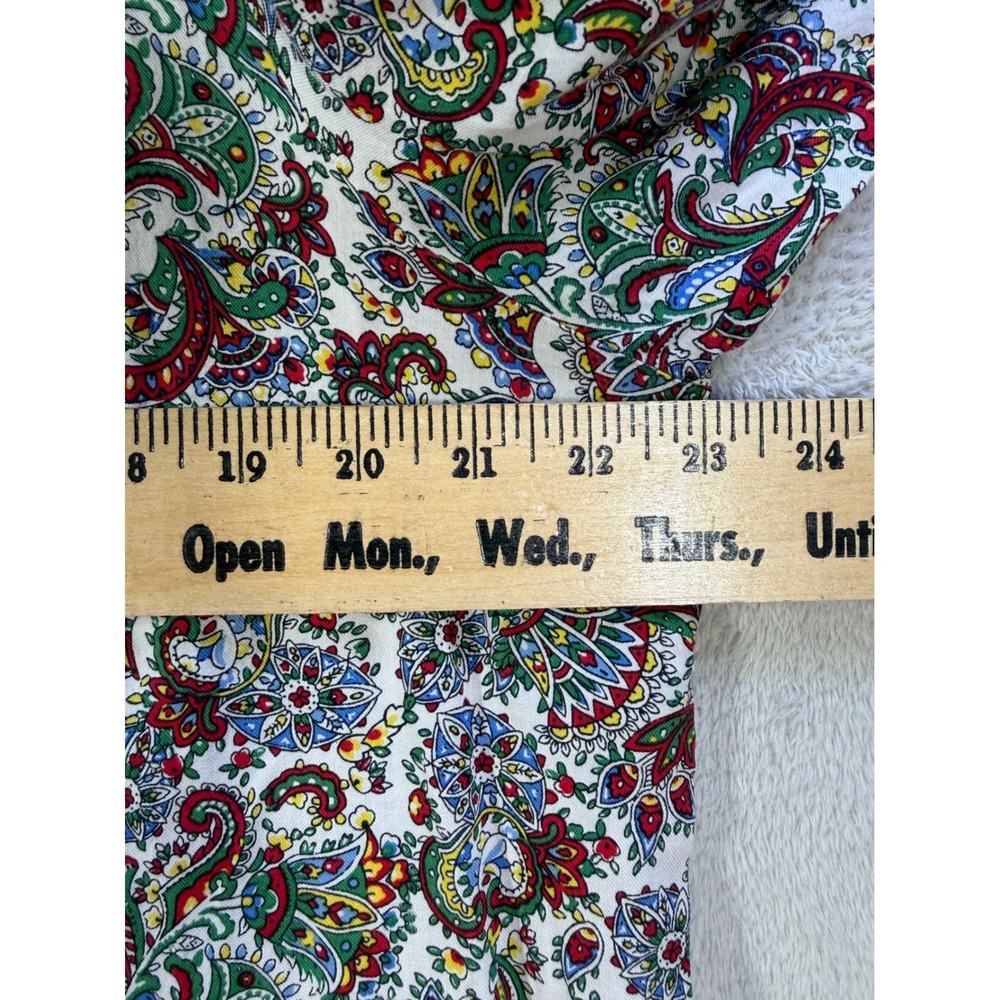 Talbots Button Down Shirt Womens XL Multi Color Paisley Cotton Long Sleeve Top - Picture 5 of 7